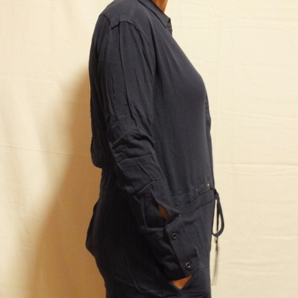 NWT Esley Anthro Navy Belted Tunic Dress - Picture 3 of 4